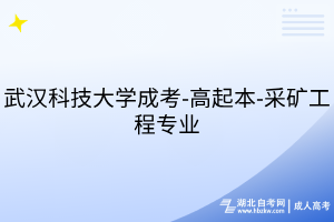 武汉科技大学成考-高起本-采矿工程专业