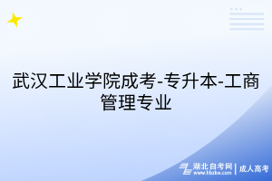 武汉工业学院成考-专升本-工商管理专业