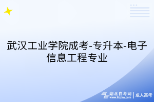 武汉工业学院成考-专升本-电子信息工程专业