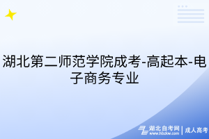 湖北第二师范学院成考-高起本-电子商务专业