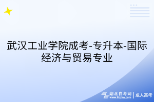 武汉工业学院成考-专升本-国际经济与贸易专业
