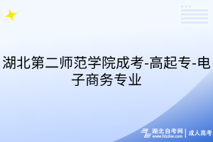 湖北第二师范学院成考-高起专-电子商务专业