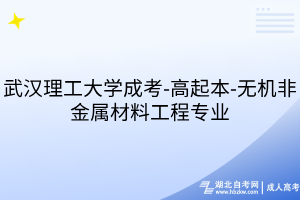 武汉理工大学成考-高起本-无机非金属材料工程专业