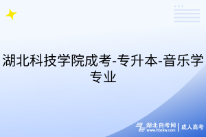 湖北科技学院成考-专升本-音乐学专业