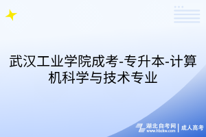 武汉工业学院成考-专升本-计算机科学与技术专业