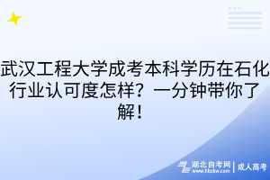 武汉工程大学成考本科学历在石化行业认可度怎样?一分钟带你了解!