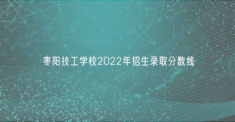 枣阳技工学校2022年招生录取分数线