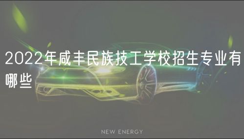 2022年咸丰民族技工学校招生专业有哪些