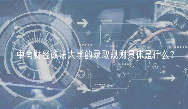 中南财经政法大学的录取规则具体是什么？