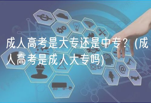 成人高考是大专还是中专？(成人高考是成人大专吗)