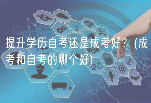 提升学历自考还是成考好？(成考和自考的哪个好)