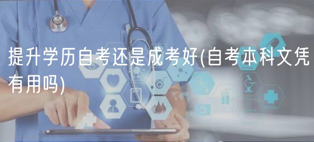 提升学历自考还是成考好(自考本科文凭有用吗)