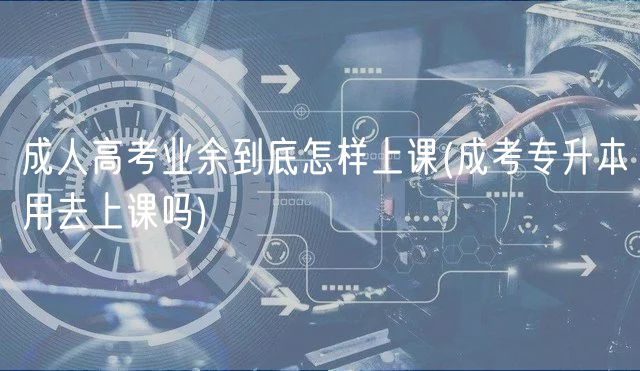 成人高考业余到底怎样上课(成考专升本用去上课吗)