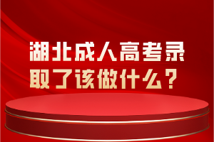 湖北成人高考录取了该做什么？
