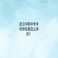 武汉中职中专学校排名是怎么样的？