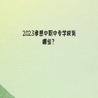 2023孝感中职中专学校有哪些？