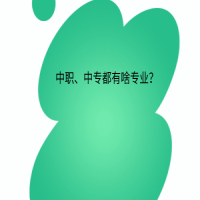 中职、中专都有啥专业？