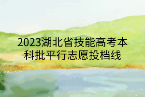 2023湖北省技能高考本科批平行志愿投档线