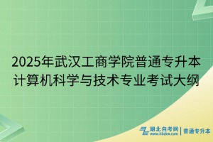 2025年武汉工商学院普通专升本计算机科学与技术专业考试大纲