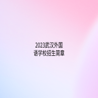 2023武汉外国语学校招生简章