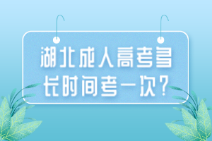 湖北成人高考多长时间考一次？