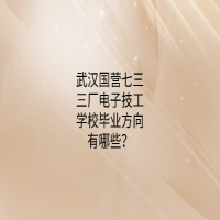 武汉国营七三三厂电子技工学校毕业方向有哪些？