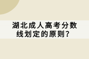 湖北成人高考分数线划定的原则？