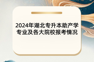 2024年湖北专升本助产学专业及院校报考情况