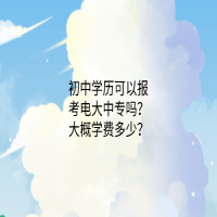 初中学历可以报考电大中专吗？
