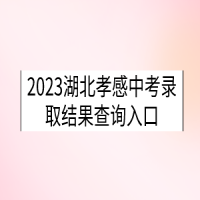2023湖北孝感中考录取结果查询入口