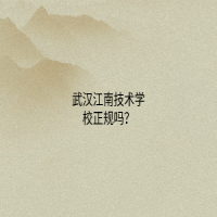 武汉江南技术学校正规吗？