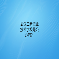 武汉三新职业技术学校是公办吗？