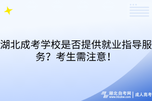 湖北成考学校是否提供就业指导服务？考生需注意！