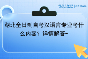 湖北全日制自考汉语言专业考什么内容？详情解答~