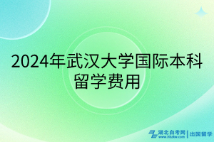 2024年武汉大学国际本科留学费用