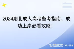 2024湖北成人高考备考指南，成功上岸必看攻略！