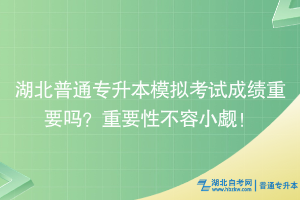 湖北普通专升本模拟考试成绩重要吗？重要性不容小觑！