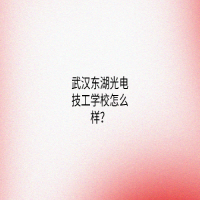 武汉东湖光电技工学校怎么样？