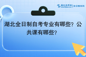 湖北全日制自考专业有哪些？公共课有哪些？