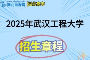 2025年武汉工程大学全日制普通本科招生章程