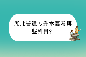 湖北普通专升本要考哪些科目？