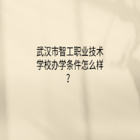 武汉市智工职业技术学校办学条件怎么样？