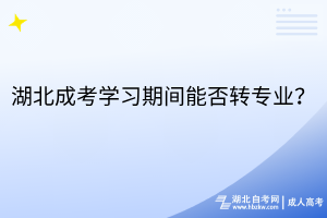 湖北成考学习期间能否转专业？