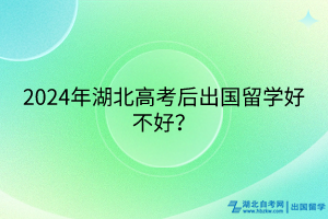 2024年湖北高考后出国留学好不好？