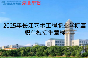 2025年长江艺术工程职业学院高职单独招生章程