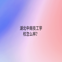 湖北中南技工学校怎么样？