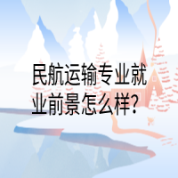 民航运输专业就业前景怎么样？