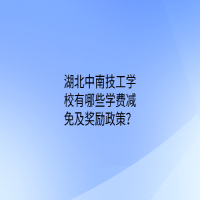湖北中南技工学校有哪些学费减免及奖励政策？