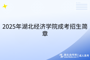 2025年湖北经济学院成考招生简章