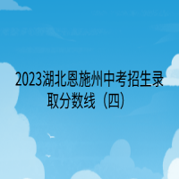 2023湖北恩施州中考招生录取分数线（四）